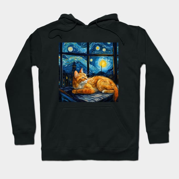 Van Gogh's cat Hoodie by CatCoconut-Art